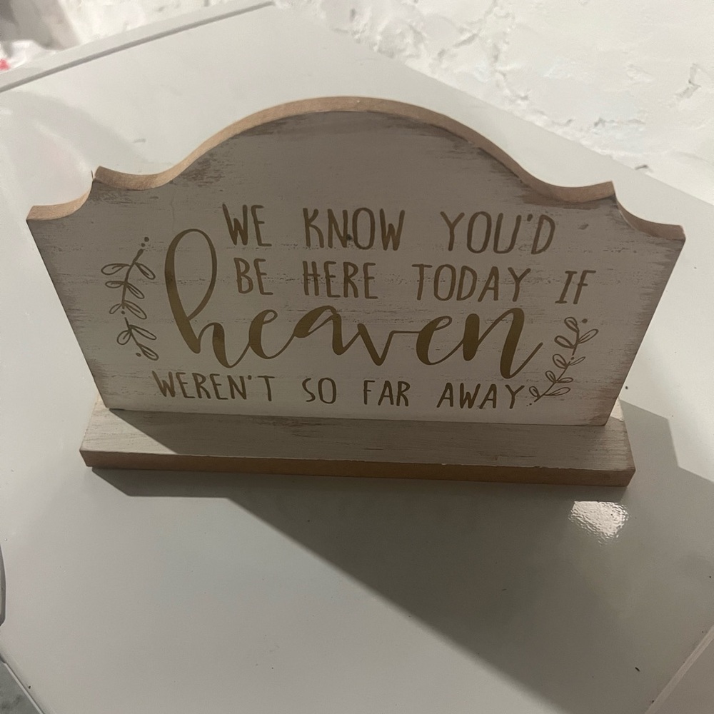 Wooden Memorial Sign with Quote
